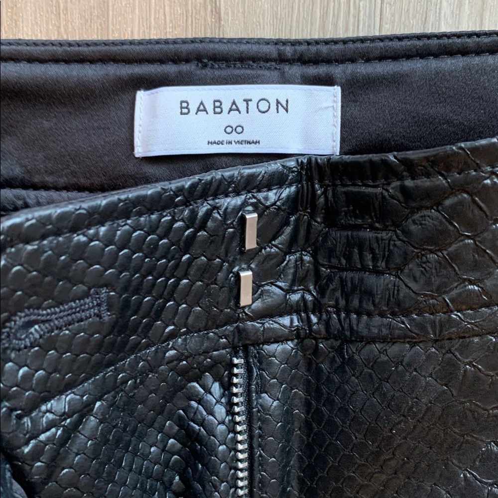 Babaton Command Black Croc-Embossed Mid-Rise Pyth… - image 5